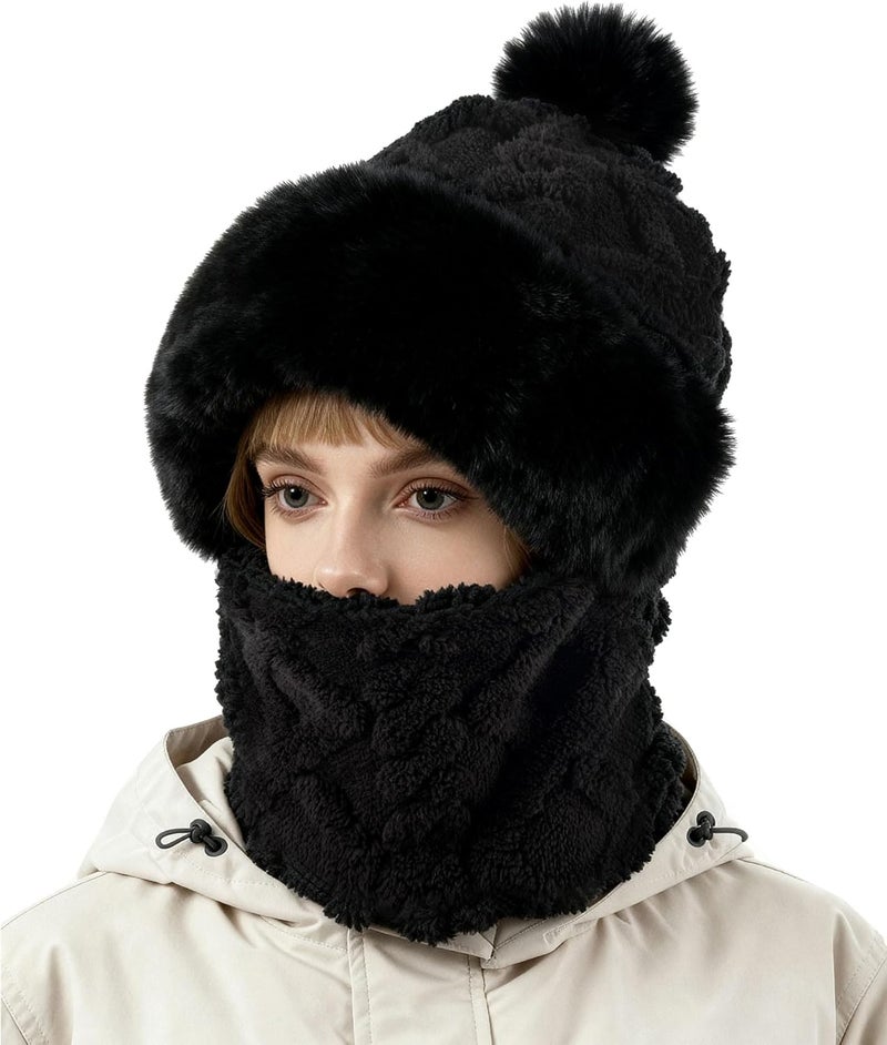 JOYPICKS Balaclava Ski Mask for Women Men, Winter Fleece Wind-Resistant Warm Face Cover and Neck Warmer for Cycling Motorcycle Skiing - Image 1